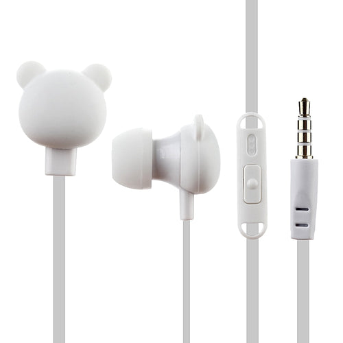 CYSHDAI In-Ear Colorful Cartoon Cute Earphone Studio with Mic Button Remote Bear Earpod for iPhone Samsung Huawei xiaomi