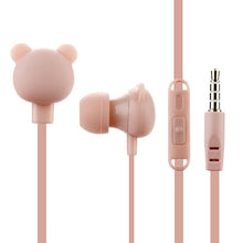 Load image into Gallery viewer, CYSHDAI In-Ear Colorful Cartoon Cute Earphone Studio with Mic Button Remote Bear Earpod for iPhone Samsung Huawei xiaomi