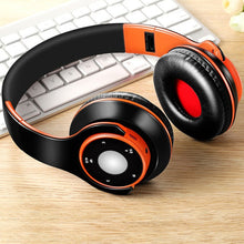 Load image into Gallery viewer, Foldable Colorful Wireless Stereo Bluetooth Over-Ear Headphones with Microphone and TF card play for Kids Children Women Men