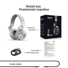 Load image into Gallery viewer, Bluedio T2+ Bluetooth Headphone Over-Ear Wireless Foldable Headphones with Mic BT 5.0 FM Radio SD Card Headset