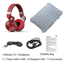 Load image into Gallery viewer, Bluedio T2+ fashionable foldable over the ear bluetooth headphones BT 5.0