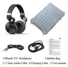 Load image into Gallery viewer, Bluedio T2+ fashionable foldable over the ear bluetooth headphones BT 5.0