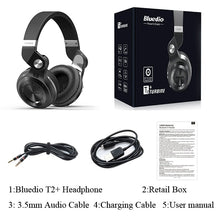 Load image into Gallery viewer, Bluedio T2+ fashionable foldable over the ear bluetooth headphones BT 5.0